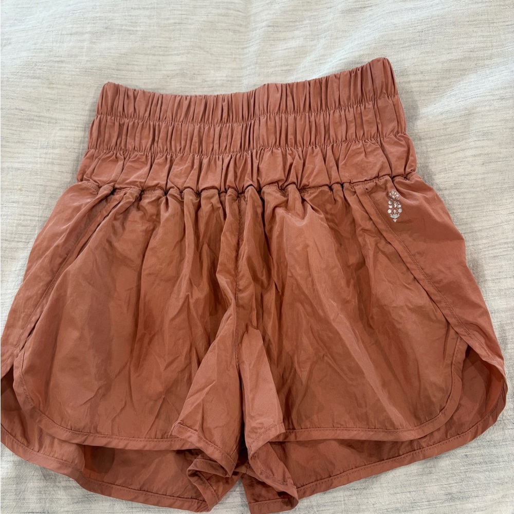 Free People Coral Athletic Shorts with Elastic Waist